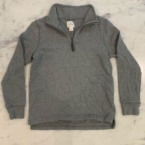 Boys J Crew 3/4 zip sweater - gray size S (6-7)